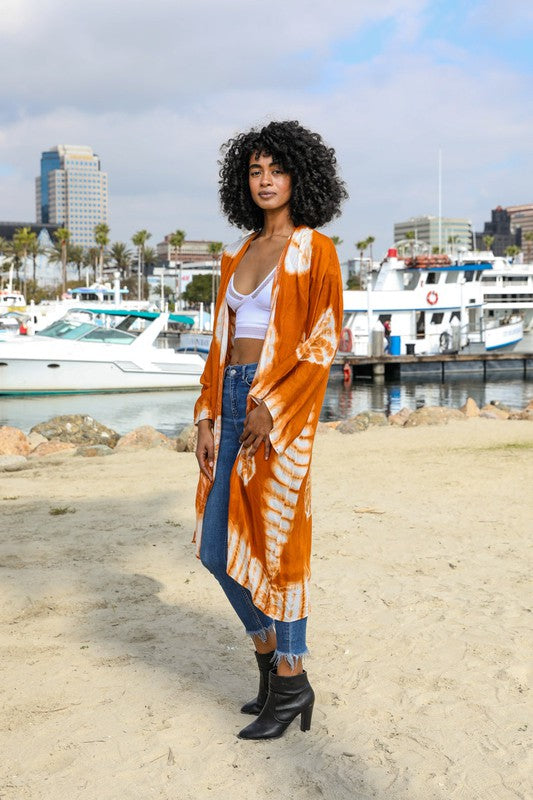 Tie-Dye Longline Cardigan